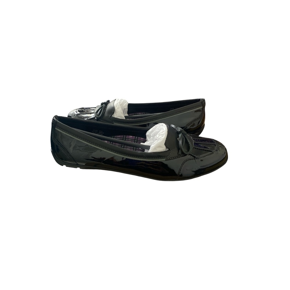 L.L. Bean Black Patent Leather Coastal Rain Skimmers, NIB, size 8M, $55 - Picture 4 of 7